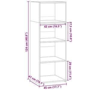 Credenza Rovere Fumo 45x41x124 cm in Legno Multistrato 846394