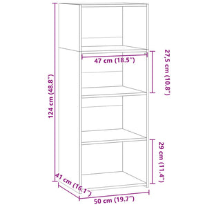 Credenza Bianca 50x41x124 cm in Legno Multistrato 846397