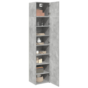 Mobile Sottile Grigio Cemento 45x42,5x225 cm in Truciolato 3281290