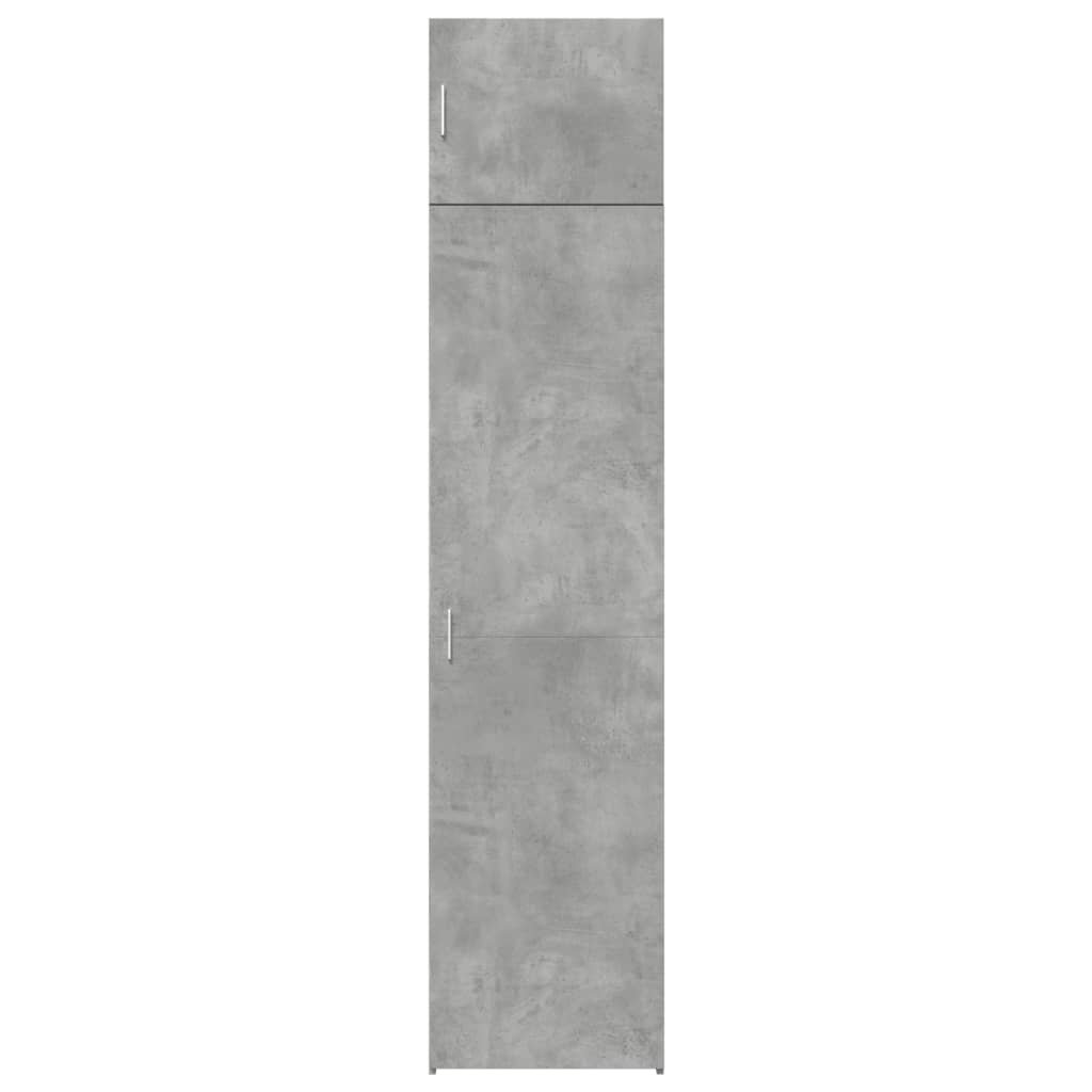 Mobile Sottile Grigio Cemento 50x42,5x225 cm in Truciolato 3281304