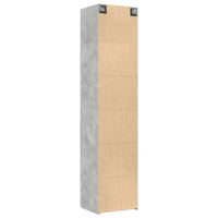 Mobile Sottile Grigio Cemento 50x42,5x225 cm in Truciolato 3281304