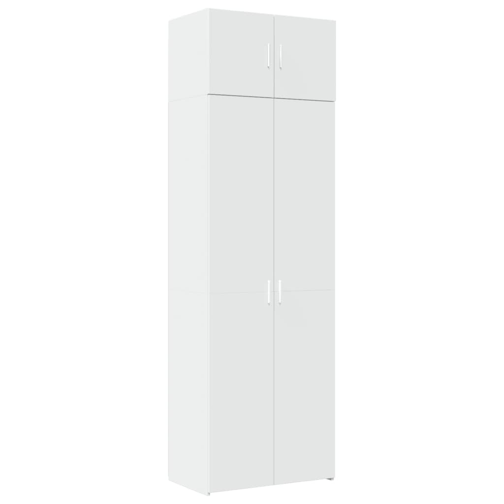 Mobile Portaoggetti Bianco 70x42,5x225 cm in Truciolato 3281329