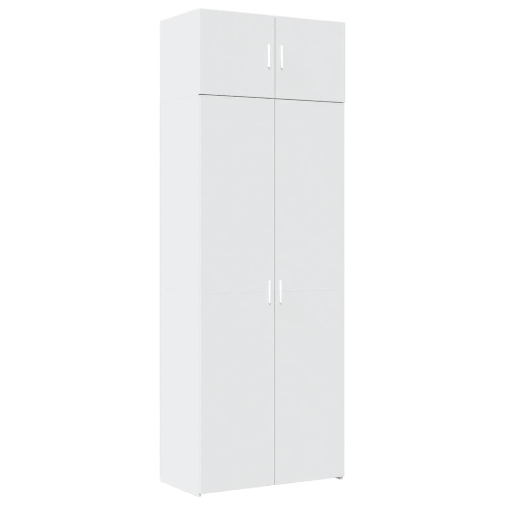 Mobile Portaoggetti Bianco 80x42,5x225 cm in Truciolato 3281350