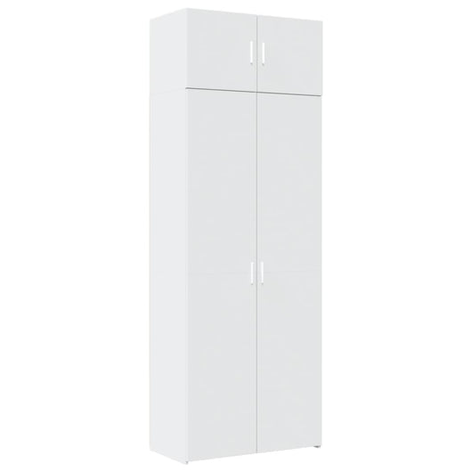 Mobile Portaoggetti Bianco 80x42,5x225 cm in Truciolato 3281350