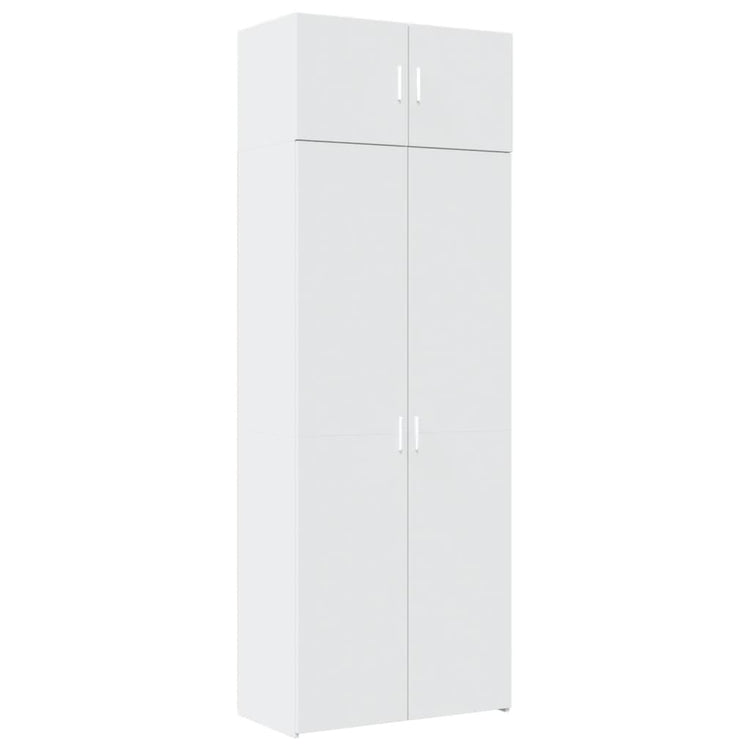 Mobile Portaoggetti Bianco 80x42,5x225 cm in Truciolato 3281350