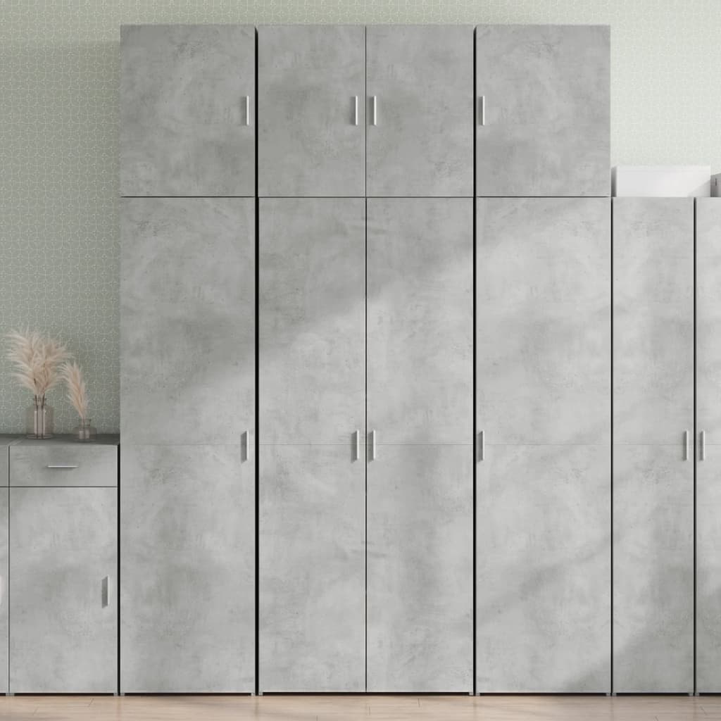 Credenza Grigio Cemento 80x42,5x249 cm in Legno Multistrato 3281367