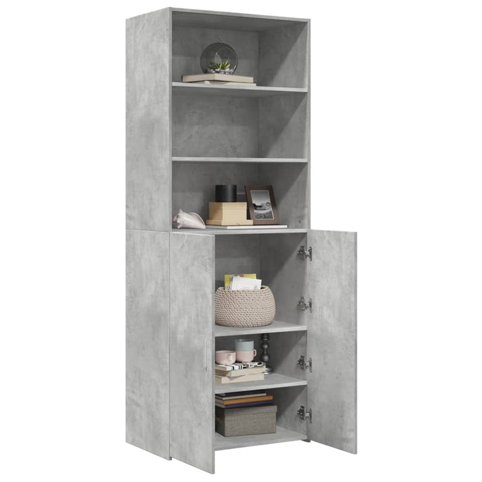 Credenza Grigio Cemento 70x42,5x185 cm in Legno Multistrato 3281374