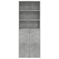 Credenza Grigio Cemento 70x42,5x185 cm in Legno Multistrato 3281374