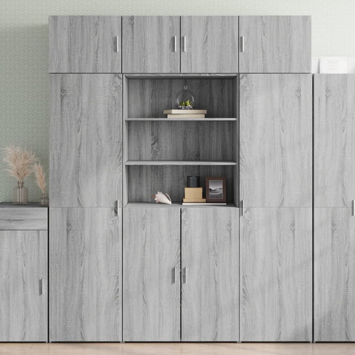 Credenza Grigio Sonoma 80x42,5x185 cm in Legno Multistrato 3281383