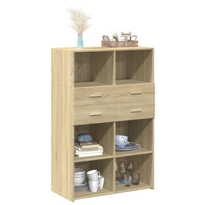 Credenza Rovere Sonoma 80x42,5x124 cm in Legno Multistrato 3281387