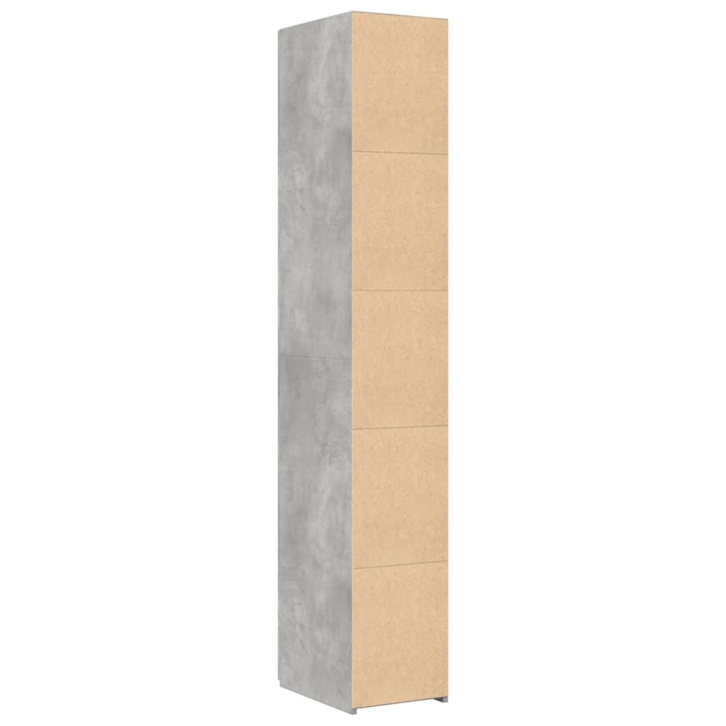 Credenza Grigio Cemento 30x42,5x185 cm in Legno Multistrato 3281395