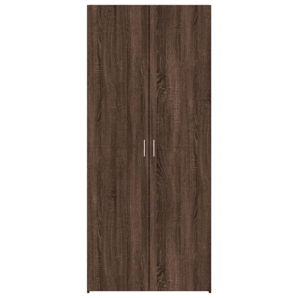 Credenza Rovere Marrone 80x42,5x185 cm in Legno Multistrato 3281440