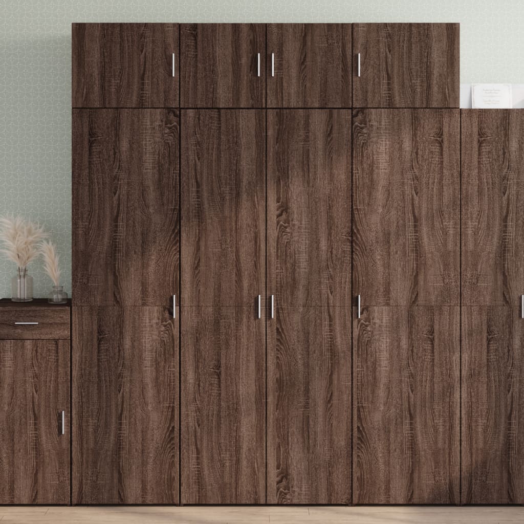 Credenza Rovere Marrone 80x42,5x185 cm in Legno Multistrato 3281440