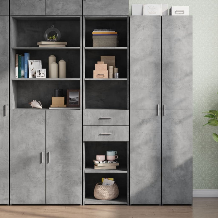 Credenza Grigio Cemento 45x42,5x185 cm in Legno Multistrato 3281451