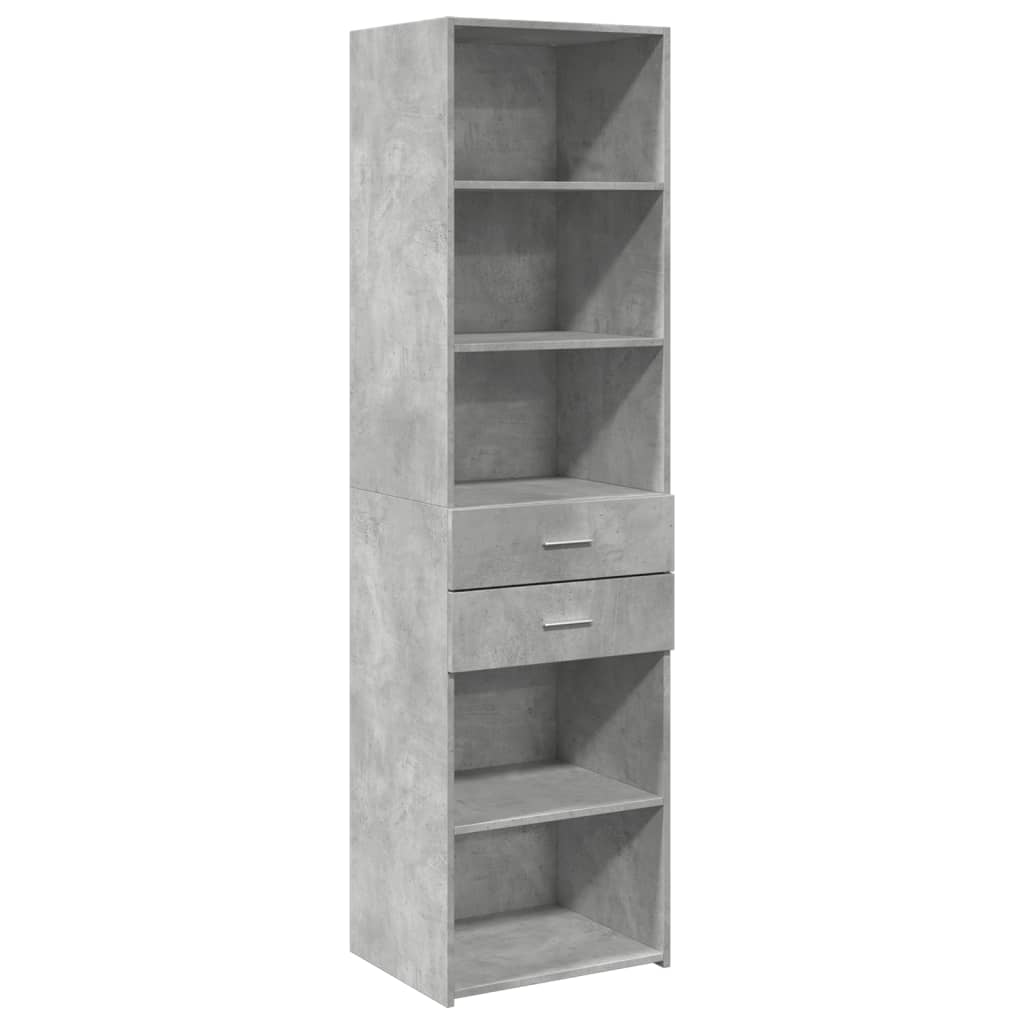 Credenza Grigio Cemento 50x42,5x185 cm in Legno Multistrato 3281458