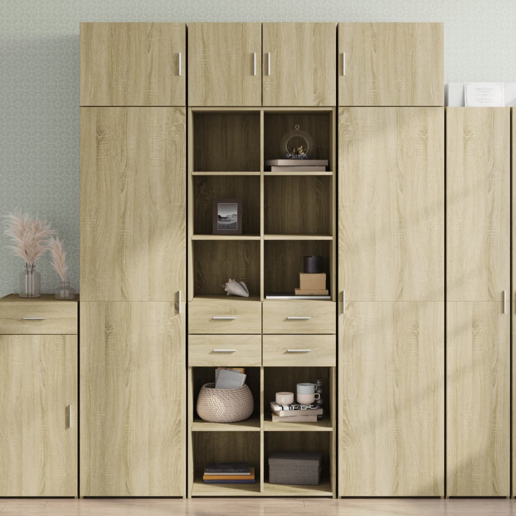 Credenza Rovere Sonoma 70x42,5x185 cm in Legno Multistrato 3281464