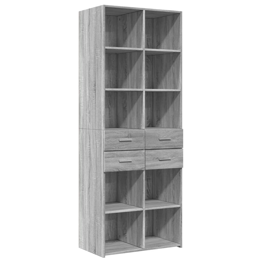 Credenza Grigio Sonoma 70x42,5x185 cm in Legno Multistrato 3281467