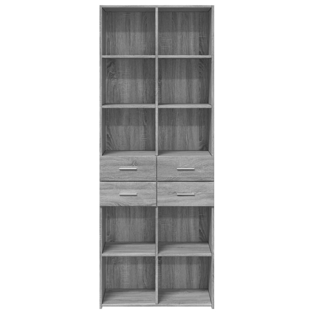 Credenza Grigio Sonoma 70x42,5x185 cm in Legno Multistrato 3281467