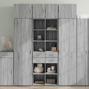 Credenza Grigio Sonoma 70x42,5x185 cm in Legno Multistrato 3281467