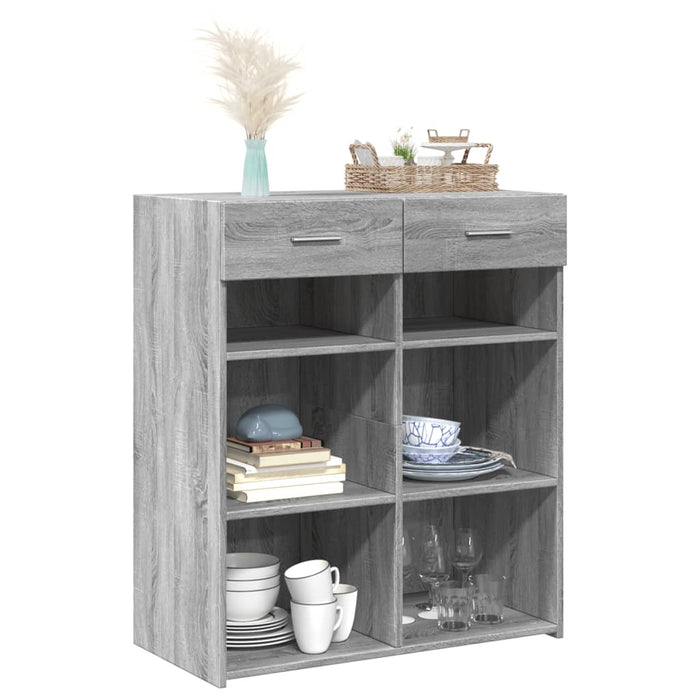 Credenza Grigio Sonoma 80x42,5x93 cm in Legno Multistrato 3281481