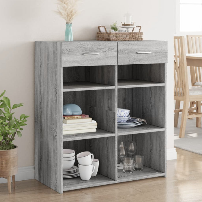 Credenza Grigio Sonoma 80x42,5x93 cm in Legno Multistrato 3281481