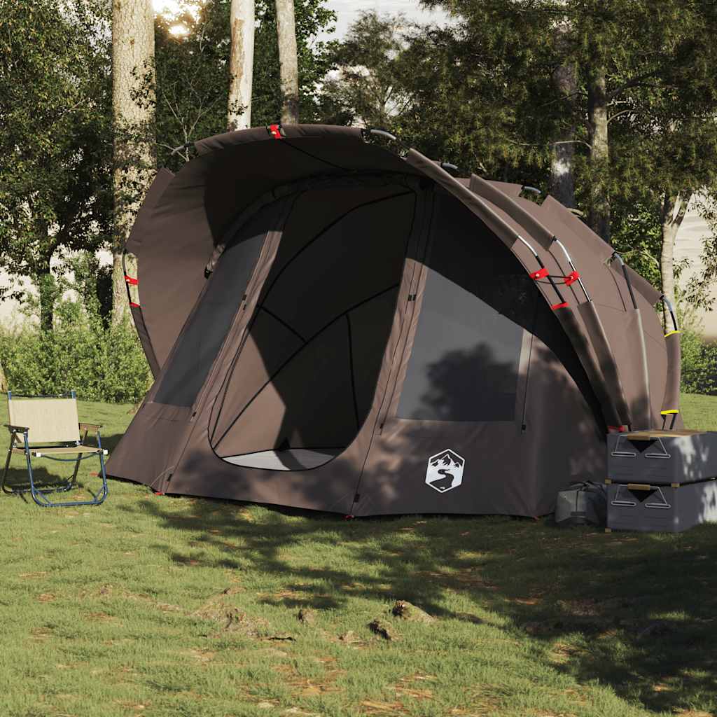 Tenda da Pesca per 5 Persone Marrone Impermeabile 4009393