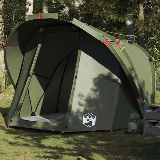 Tenda da Pesca per 4 Persone Verde Oliva Impermeabile 4009395