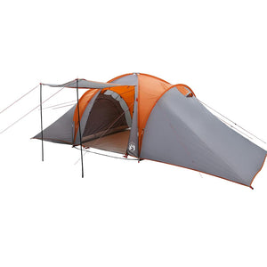 Tenda da Campeggio a Cupola 6 Persone Grigio e Arancione 4009433