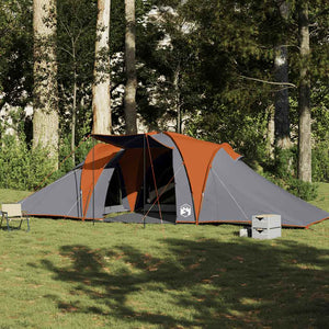 Tenda da Campeggio a Cupola 6 Persone Grigio e Arancione 4009433