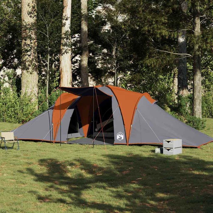 Tenda da Campeggio a Cupola 6 Persone Grigio e Arancione 4009433