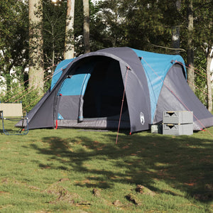 Tenda da Campeggio a Cupola per 4 Persone Blu Impermeabile 4009462