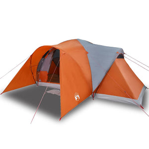 Tenda da Campeggio a Cupola 6 Persone Grigio e Arancione 4009469