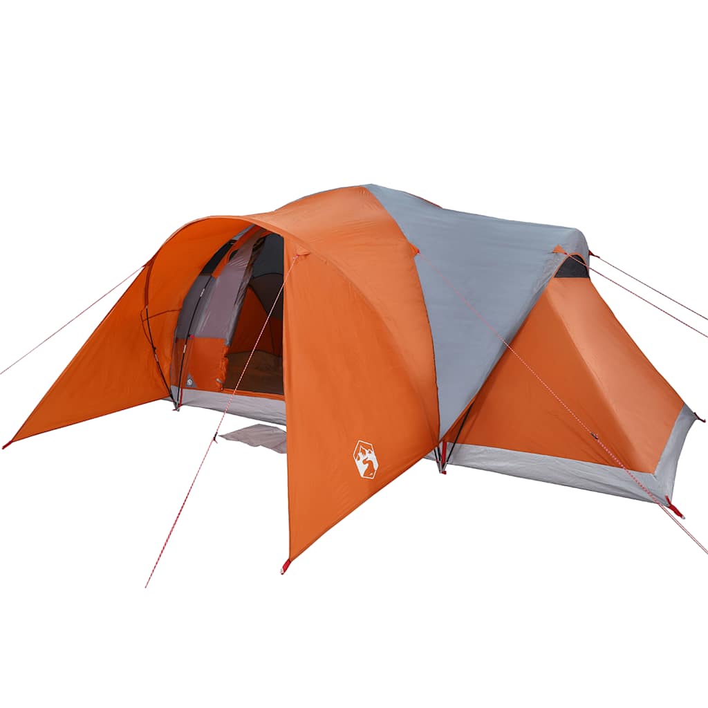 Tenda da Campeggio a Cupola 6 Persone Grigio e Arancione 4009469