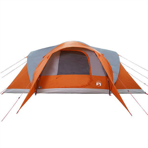 Tenda da Campeggio a Cupola 6 Persone Grigio e Arancione 4009469