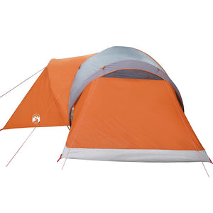 Tenda da Campeggio a Cupola 6 Persone Grigio e Arancione 4009469