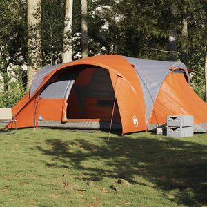 Tenda da Campeggio a Cupola 6 Persone Grigio e Arancione 4009469