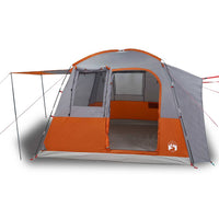 Tenda da Campeggio 4 Persone Grigio e Arancione Impermeabile 4009490