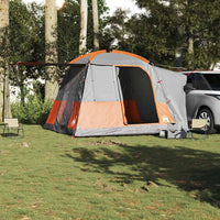 Tenda da Campeggio 4 Persone Grigio e Arancione Impermeabile 4009490