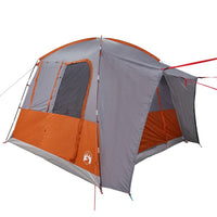 Tenda da Campeggio 4 Persone Grigio e Arancione Impermeabile 4009490