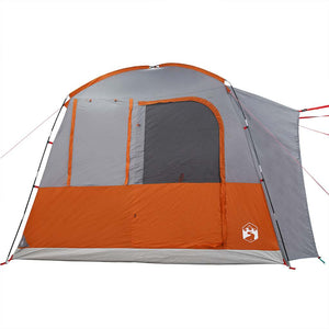 Tenda da Campeggio 4 Persone Grigio e Arancione Impermeabile 4009490