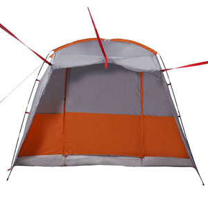 Tenda da Campeggio 4 Persone Grigio e Arancione Impermeabile 4009490