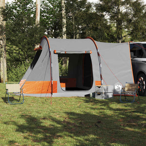 Tenda da Campeggio 2 Persone Grigio e Arancione Impermeabile 4009508