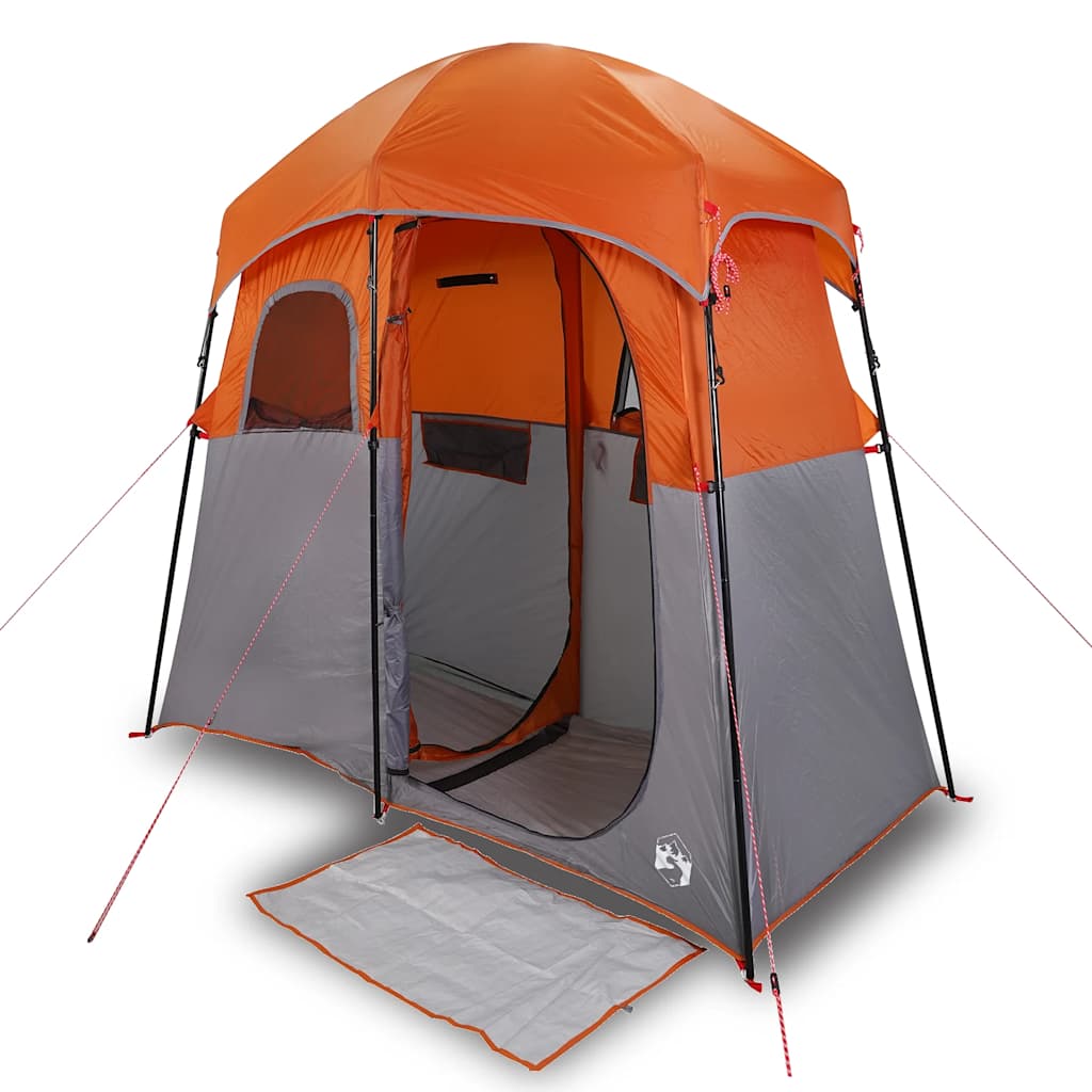 Tenda da Doccia 2 Persone Grigio e Arancione Impermeabile 4009535