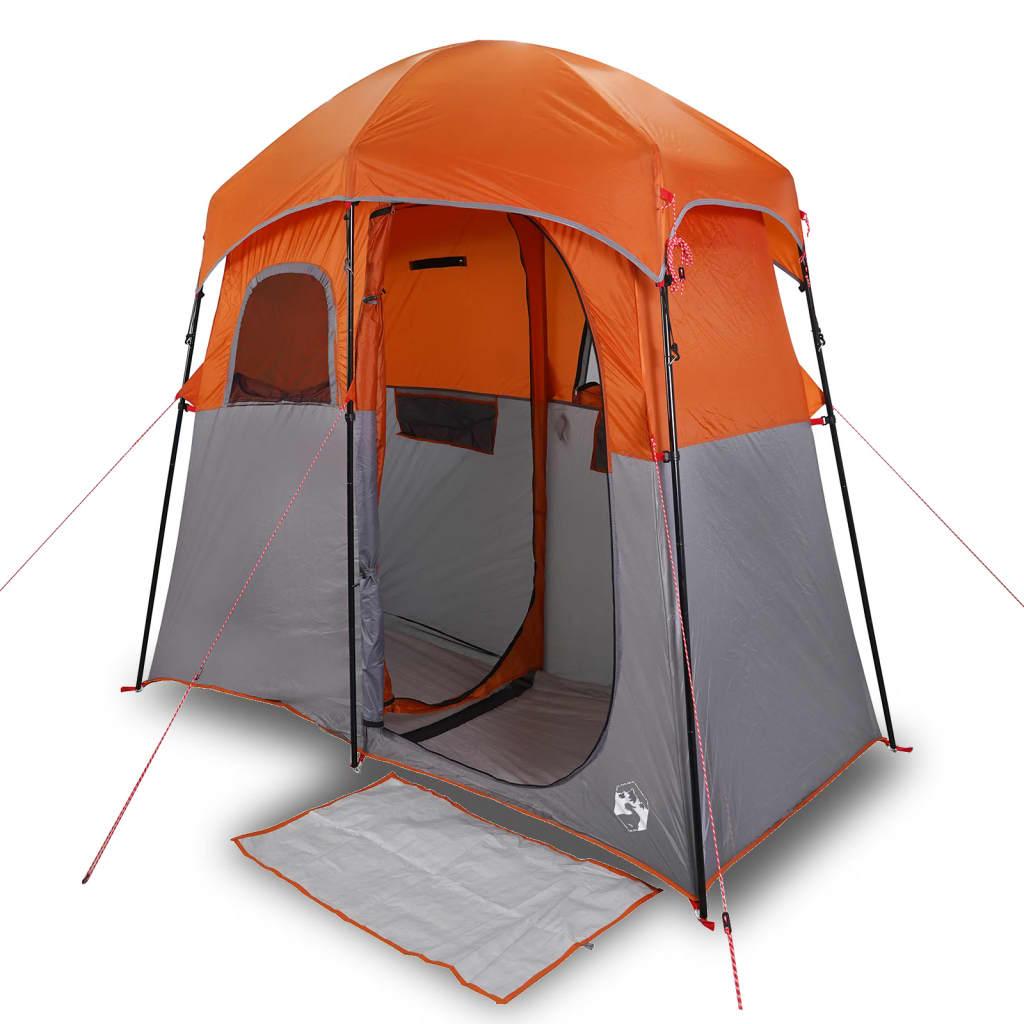 Tenda da Doccia 2 Persone Grigio e Arancione Impermeabile 4009535