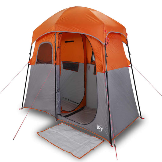 Tenda da Doccia 2 Persone Grigio e Arancione Impermeabile 4009535