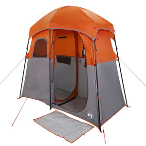 Tenda da Doccia 2 Persone Grigio e Arancione Impermeabile 4009535