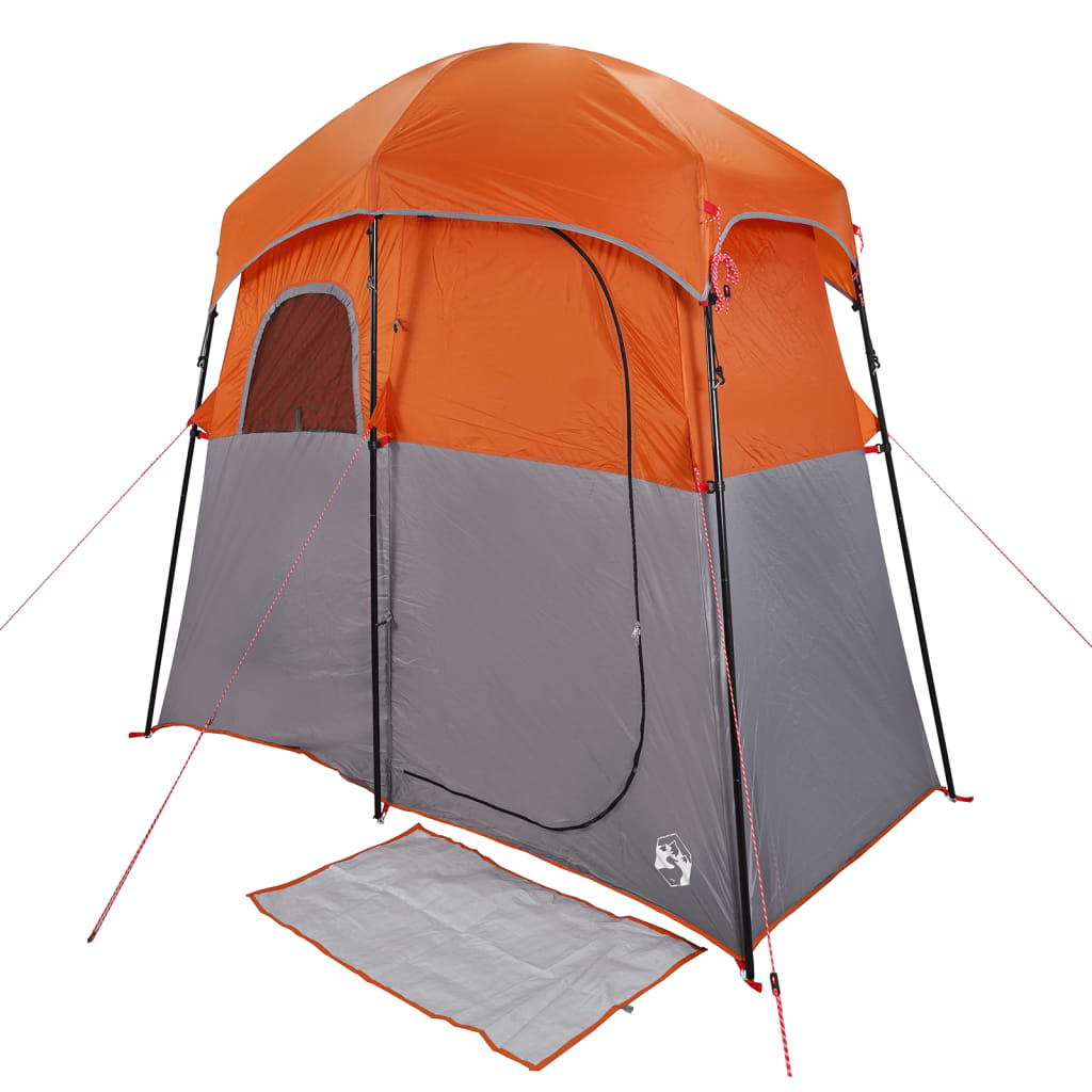 Tenda da Doccia 2 Persone Grigio e Arancione Impermeabile 4009535