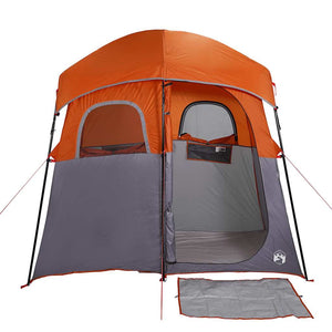 Tenda da Doccia 2 Persone Grigio e Arancione Impermeabile 4009535