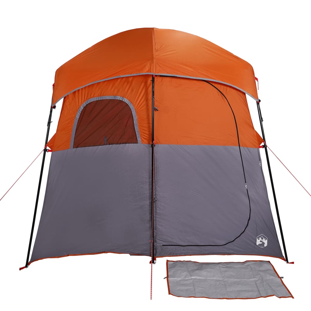 Tenda da Doccia 2 Persone Grigio e Arancione Impermeabile 4009535