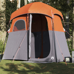 Tenda da Doccia 2 Persone Grigio e Arancione Impermeabile 4009535